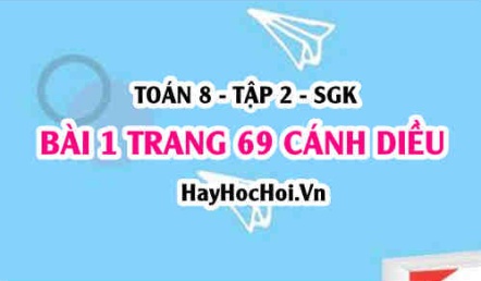 Bài 1 trang 69 Toán 8 Tập 2 Cánh Diều